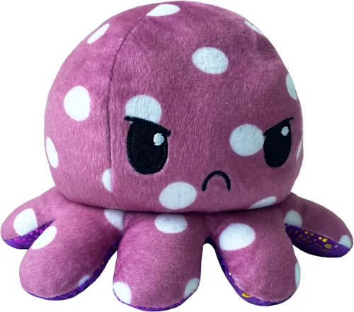 Miniatura 13 de TeeTurtle - El Peluche de Pulpo Reversible Original - Azul Claro + Azul Oscuro - Lindos Animales de Peluche Sensoriales Fidget Que Muestran Tu