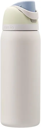 Miniatura 8 de Owala FreeSip - Botella de agua aislada de acero inoxidable con popote, botella de agua deportiva sin BPA, ideal para viajes, 32 onzas, verde putting