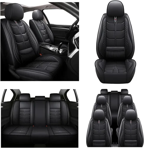 Miniatura 2 de URINOVET Funda de asiento de automóvil para Jeep Wagoneer 2022-2023, funda de asiento delantero y trasero de 7 plazas, fundas de asiento de cuero