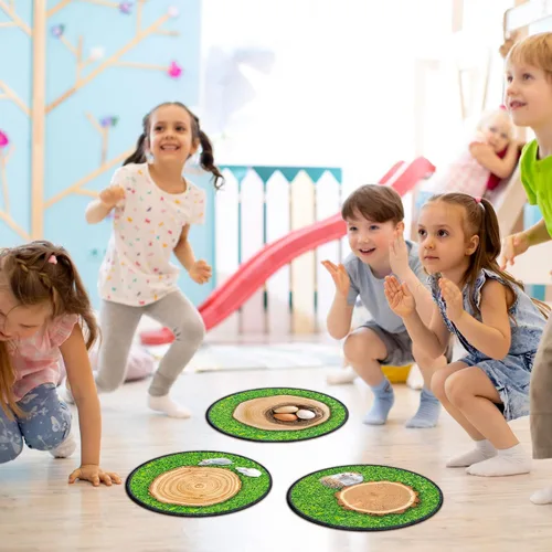 Miniatura 6 de Nuanchu Alfombra redonda para niños, 12 unidades, para el aula, de 16 pulgadas, cojines de suelo para niños, alfombra educativa suave antideslizante