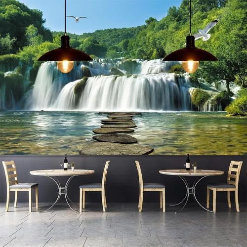 Miniatura 2 de FLFK Murales de Pared Despegables y Adhesivos de Paisaje de Cascada 78.7"x59" - Papel Tapiz Autoadhesivo Pintura Adhesivo Grande XXL Póster
