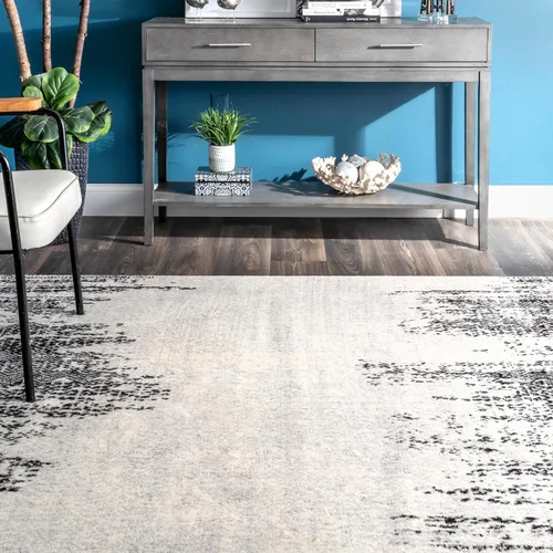 Miniatura 7 de nuLOOM Penélope - Alfombra de pasillo tribal con diseño de chevrones, 2 x 6 pies, color gris