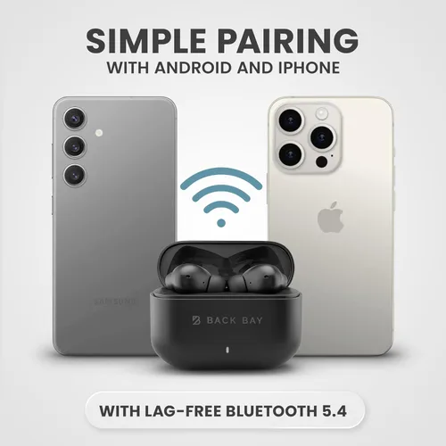 Miniatura 4 de FirstClass - Auriculares inalámbricos con cancelación de ruido, Bluetooth 5.4, auriculares inalámbricos Bluetooth con cancelación de ruido, Negro