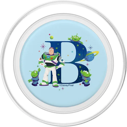 Miniatura 2 de Disney and Pixar - Monograma del alfabeto Letra B Buzz Lightyear PopSockets MagSafe PopGrip para iPhone