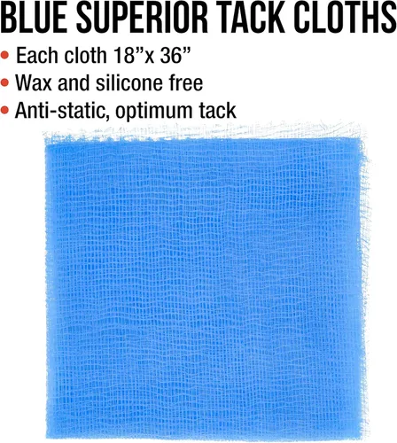 Miniatura 3 de TCP Global Pure Blue - Paño de adherencia superior, paquete de 12, automotriz y carpintería, trapos para polvo/manchas/pintura, paño de tacto