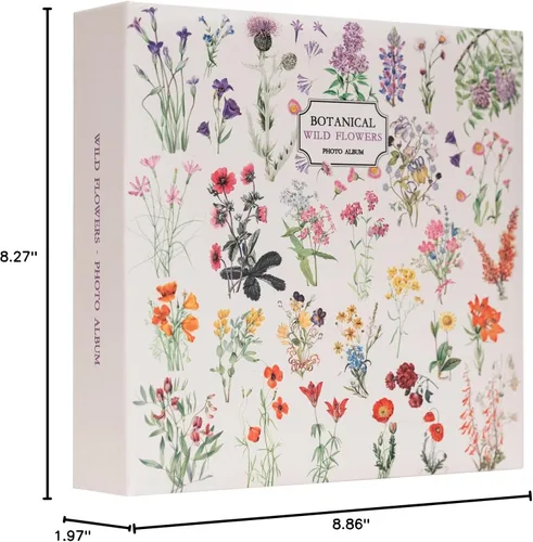 Miniatura 8 de Kokonote - Álbum de fotos botánico de flores silvestres - 6 x 4 / 3.9 x 5.9 in - 200 bolsillos - Regalos para familiares y amigos - Libros de fotos