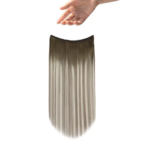 Miniatura 149 de Easyouth Extensión de cabello humano rubio con cola de caballo, extensiones de cabello humano rubio dorado con reflejos rubios, extensiones