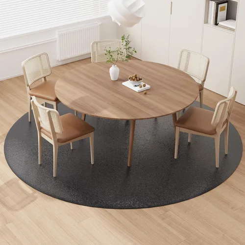 Miniatura 28 de Tapete de plástico transparente para debajo de la mesa de comedor, 4 pies, redondo, antideslizante, impermeable, alfombra de vinilo para el hogar