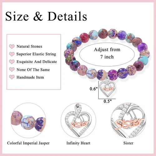Miniatura 4 de Regalo único para mujer, regalo significativo para hija, nieta, joyería colorida para mujer, regalo para mamá, esposa, hermana, abuela, tía