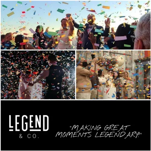 Miniatura 8 de Legend & Co. Cañones de confeti grandes multicolor, (paquete de 5), biodegradables y accionados por aire, lanza 20-25 pies, para celebraciones