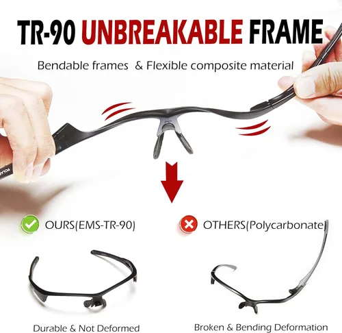 Miniatura 2 de POLARS DESIGN Outdoor Sports Polarized Sunglasses for Men and Women, TR90 Frame, UV Protection, With Case, for Fishing Hiking Alfombrilla negra C7