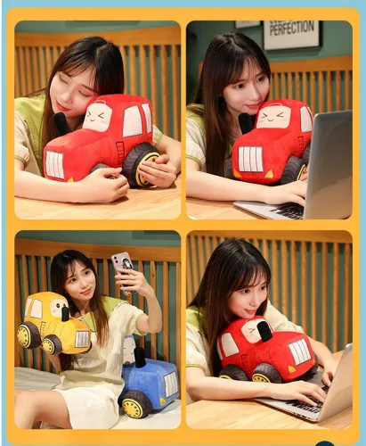 Miniatura 7 de XIYUAN (Juguete de peluche de coche de 12 pulgadas, almohada de felpa suave para automóvil, juguete de simulación, regalo para niños y niños (rojo)