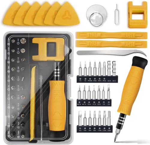 Miniatura 9 de Juego de 2 destornilladores de precisión: 122 puntas magnéticas Kit de reparación electrónica para mantenimiento de equipos de oficina - portátil