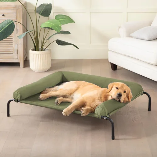 Miniatura 6 de WESTERN HOME Cama elevada refrescante para perros grandes, cama elevada para perros al aire libre, cama portátil para perros con malla transpirable