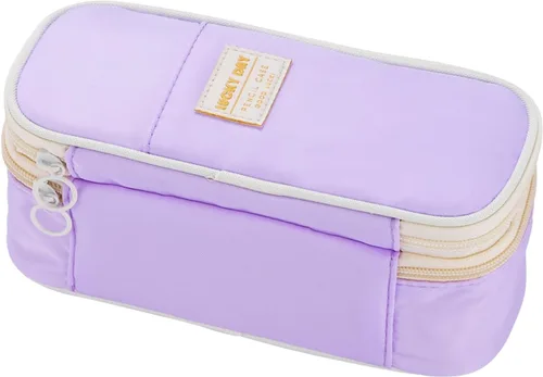 Dugio Estuche grande para lápices de gran capacidad con cremallera para niñas, niños, adultos, papelería, estuche organizador para la escuela,