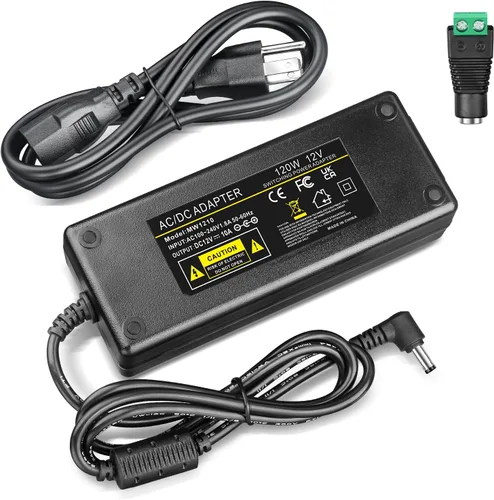Adaptador de fuente de alimentación de 12V 10A 120W Convertidor de CA a CC 100-240V a CC 12 voltios 10Amp Transformador de potencia de conmutación