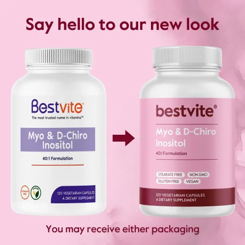 Miniatura 7 de BESTVITE Myo & D-Chiro Inositol (120 cápsulas vegetarianas) - Proporción 40:1 - Sin estearatos - Vegano - Sin OMG - Sin gluten