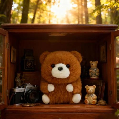 Miniatura 5 de Lindo oso de peluche, peluche de oso pequeño de 5 pulgadas para tablero de automóvil, escritorio de oficina y decoración del hogar, regalo de felpa