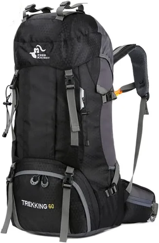 Miniatura 20 de Bseash Mochila impermeable de 60 L para senderismo y campamento con cubierta para lluvia, mochila grande para deportes al aire libre, mochila