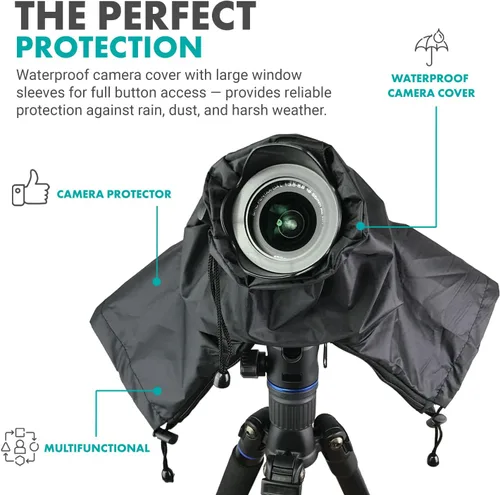 Miniatura 5 de Movo CRC01 - Funda impermeable de nailon para cámara con fundas de mano cerradas, compatible con cámaras réflex digitales Canon EOS, Nikon, Sony