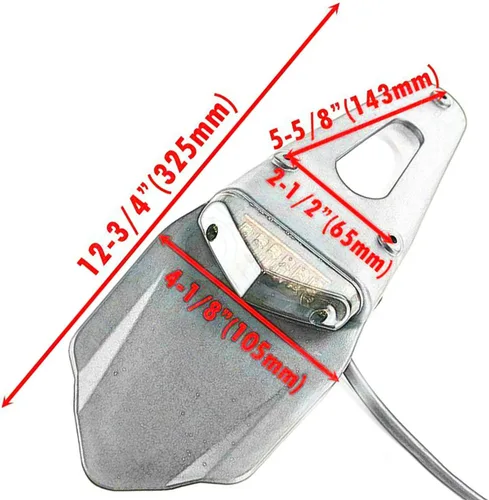 Miniatura 6 de Yibid Lámpara de freno LED universal con montaje en guardabarros trasero para Honda XR250 XR400 XR650 Yamaha, motocicleta todoterreno personalizada