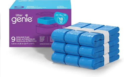 Miniatura 12 de Bolsas de recambio Litter Genie 14 pies (Paquete de 1) Tecnología de múltiples capas de barrera de olores Un cartucho cuadrado de recambio dura