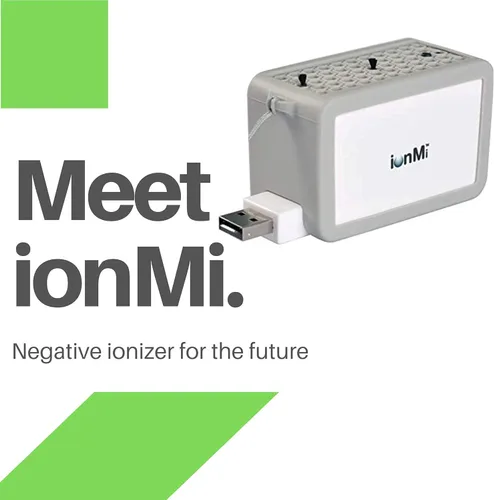 Miniatura 2 de IonPacific ionMi, 2-1 purificador de viaje ionizador negativo estacionario y portátil con la más alta salida – hasta 20 millones de iones