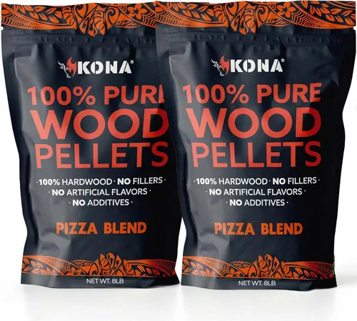 Miniatura 8 de Kona Pizza Blend - Gránulos de madera para ahumar, 100% madera dura natural, rico sabor ahumado, ideal para hornos de pizza, ahumadores y tubos