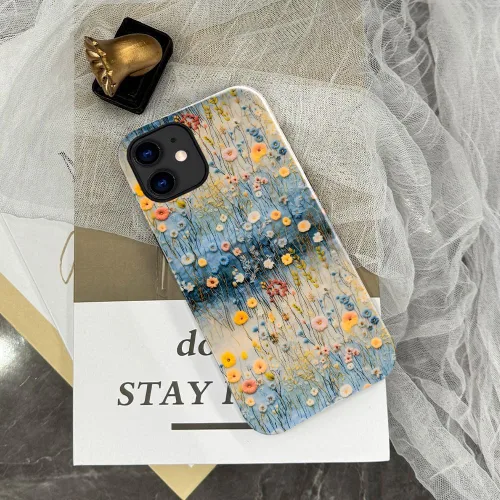 Miniatura 6 de Funda TnXee Compatible con iPhone 11, Funda Híbrida Brillante de 2 Capas para Prevenir Caídas para Niñas y Niños, Aspecto Bonito con Flores Salvajes