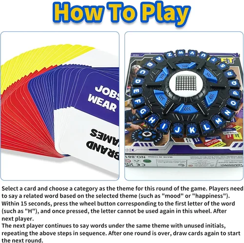 Miniatura 4 de rytopt Juego De Mesa, Juegos De Mesa En Español, 24 Letras, 2-8 Jugadores, Tiempo de Juego de 15-20 Minutos, Juegos de Mesa para Adultos