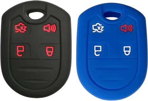 Miniatura 8 de Funda de goma para llavero de 4 botones, funda protectora sin llave para Ford F150 F-150 F250 F350 Mustang Fusion Explorer Taurus Expedition Lincoln