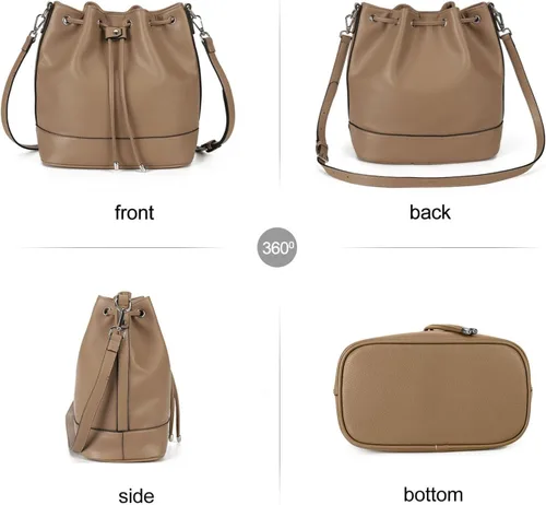 Miniatura 3 de AFKOMST Bolsos y monederos para mujer con cordón y bolsos de hombro con 2 correas desmontables