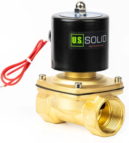 Miniatura 10 de U.S. Solid 1" válvula electromagnética eléctrica de latón 110V CA normalmente cerrada aire no potable aceite de agua diesel