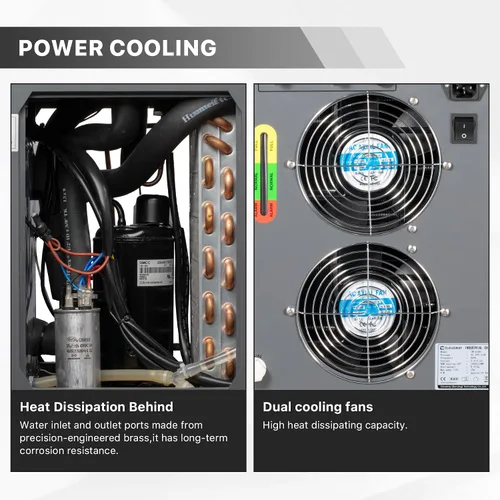 Miniatura 5 de Cloudray Enfriador de Agua Láser CO2 Industrial 6L 0.61HP CW5200 Termostato Preciso Recirculante CO2 Enfriador Láser Industrial para 60W 70W 80W 90W