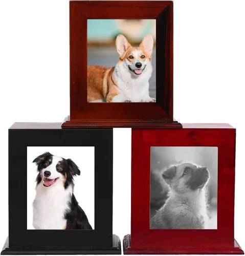 Miniatura 2 de Urna conmemorativa de madera para cenizas, marco de fotos, caja de recuerdo para gatos y perros, suministros de ataúdes funerarios, urnas