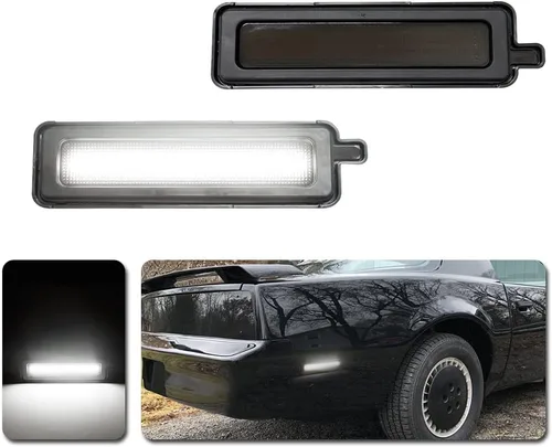 Miniatura 7 de Para Pontiac Firebird 1982-1992, Chevy Camaro 1982-1992 Carcasas de marcador lateral de parachoques delantero de repuesto lente ahumada Vivienda