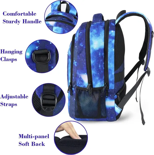 Miniatura 5 de MATEIN - Mochila escolar unisex, antirrobo, para universidad o escuela, compartimento para laptop, puerto de carga USB, resistente al agua, delgada