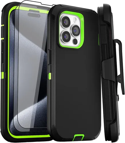Miniatura 13 de Funda para iPhone 11 con 2 protectores de pantalla, protección contra caídas, cuerpo completo, resistente de servicio pesado, de grado militar, a