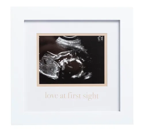Miniatura 7 de Pearhead Love At First Sight - Marco de fotos de madera para sonogramas, marco de anuncio de embarazo con ultrasonido, decoración ideal para niños