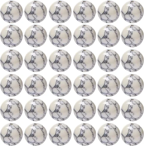Miniatura 18 de Cuentas de piedra natural, 100 cuentas redondas de obsidiana negra de 0.315 pulgadas (0.315 in), cuentas sueltas de piedra auténtica