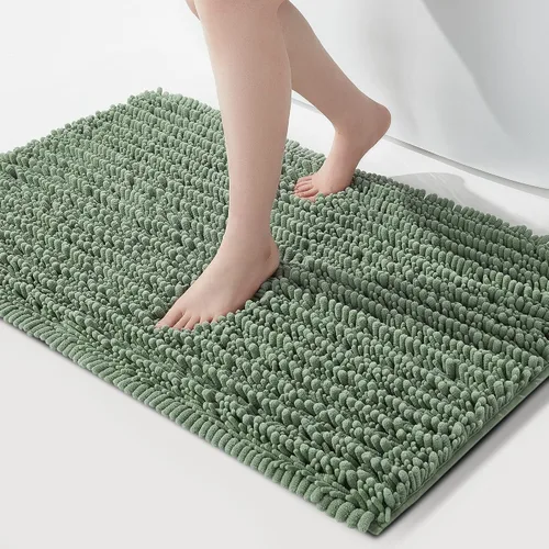 Miniatura 79 de FLOLEOPA Alfombras de Baño de Microfibra de Felpa Suave, Alfombras de Baño Absorbentes Antideslizantes Lavables a Máquina, Tapetes de Baño para Beige