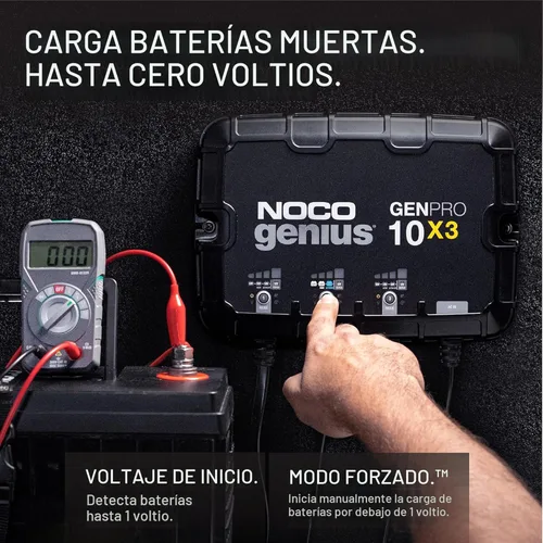 Miniatura 5 de NOCO Genius GENPRO10X3, cargador de batería inteligente marino de 3 bancos, 30 A (10 A/banco), cargador de barco a bordo impermeable de 12 V