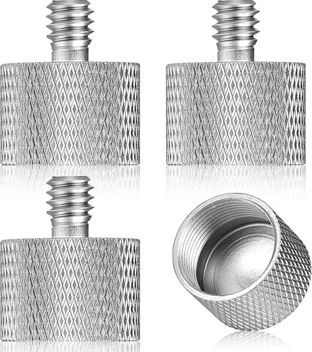 Miniatura 8 de Frienda Adaptador de soporte de micrófono de 4 piezas 5/8 hembra a 1/4 macho para montaje de cámara, trípode de conversión de rosca, adaptador