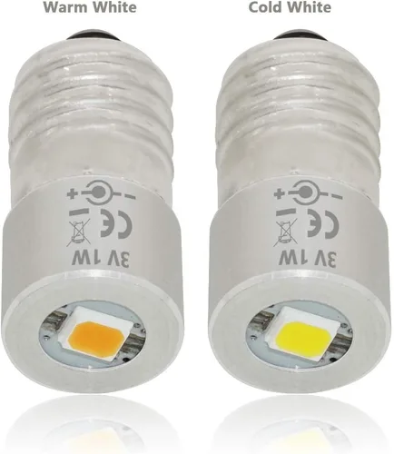 Miniatura 2 de DERA Bombillas LED de repuesto para linterna LED con base E10, pieza de repuesto de 1 W 3 V para 3 4 5 6 celdas D/C para mini lámpara de faros