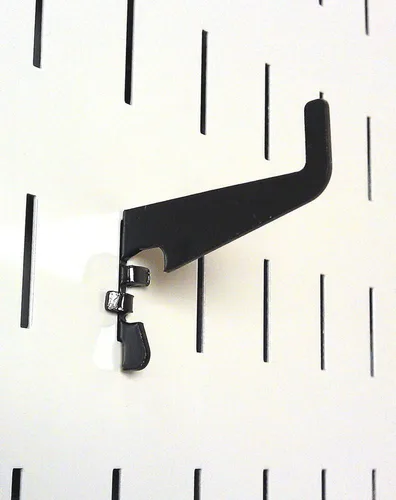 Miniatura 2 de Wall Control Paquete de ganchos medianos de 1-7/8 pulgadas, ganchos de metal ranurados para tablero de clavijas y tablero de herramientas ranurado