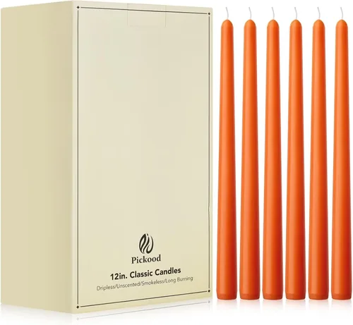Miniatura 15 de Velas cónicas largas de 10 pulgadas sin aroma y sin goteo de 30 unidades, paquete a granel - Velas cónicas blancas a granel, perfectas para bodas