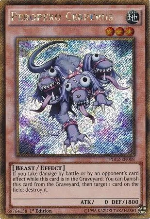 YU-GI-OH! - Peropero Cerperus (PGL2-EN008) - Oro Premium: Retorno del Bling - 1ª Edición - Gold Secret Rare