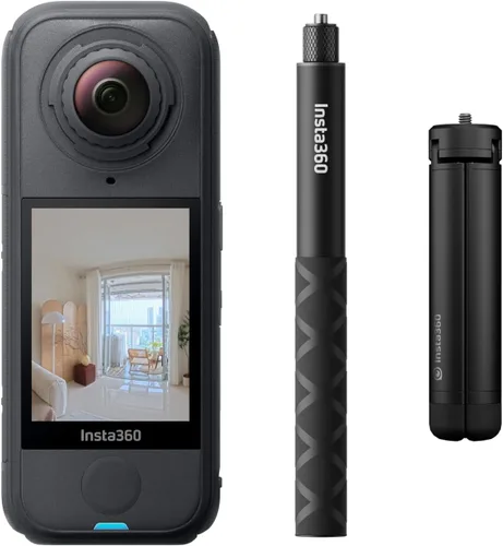 Miniatura 12 de Insta360 X4 Air Kit de inicio - Cámara 360 de 8K y 165g ligera, palo de selfie invisible, lentes reemplazables, dispara primero y enmarca después