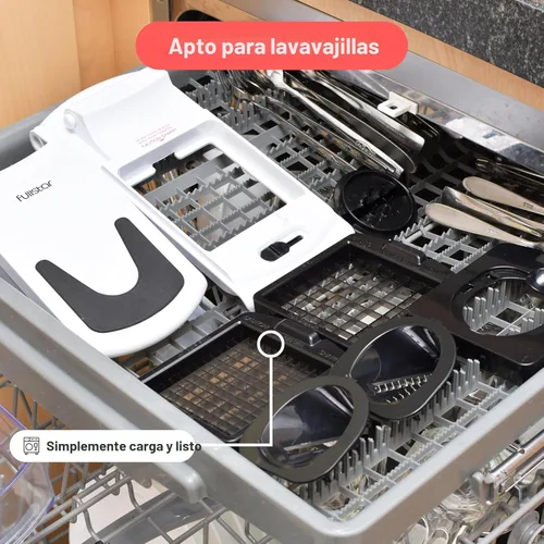 Miniatura 7 de Fullstar The Original Pro Chopper - Picador de verduras y espiralizador, picador de alimentos con recipiente, rebanador de frutas, utensilios