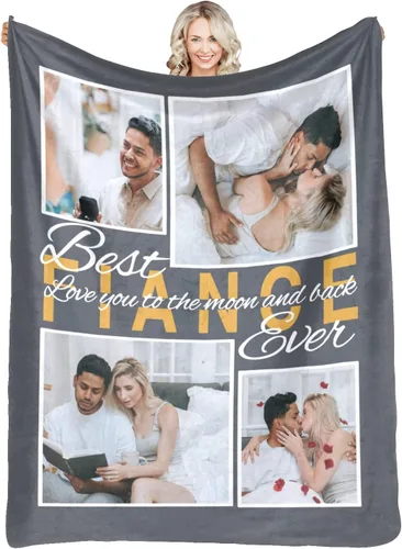 Miniatura 47 de Manta personalizada con fotos, mantas personalizadas con imagen para madre, padre, niños, hermana, amigos, parejas, cumpleaños, 1 foto, 30 x 40